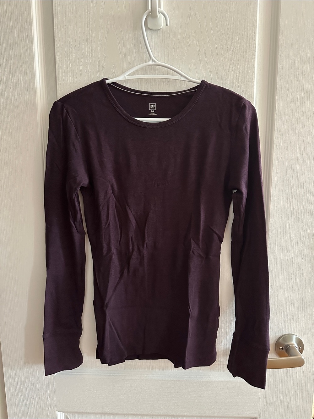Gap purple ribbed long sleeved sweater